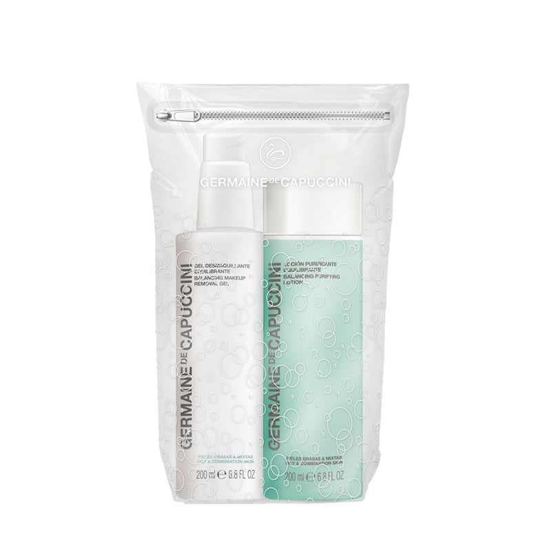 Germaine de Capuccini SKIN CARE SET BALANCE SKIN DUO, OILY AND COMBINATION SKIN (OPTIONS balancing make-up removal gel + OPTIONS balancing cleansing lotion) 200 ml + 200 ml
