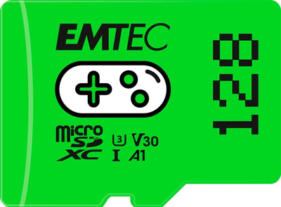 Emtec mSD 128GB UHSI U3 V30 A1 Gaming Green