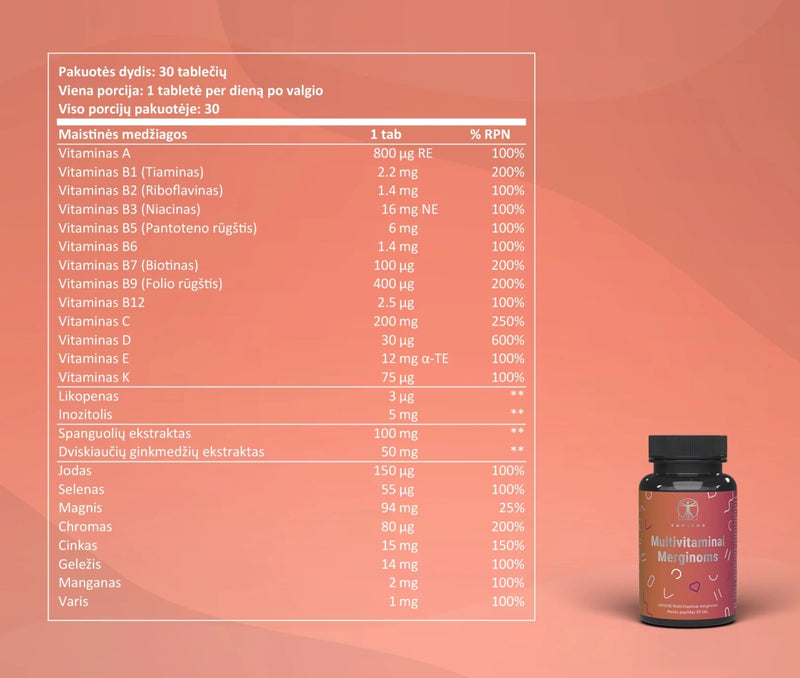 Sapiens Multivitamins for girls 