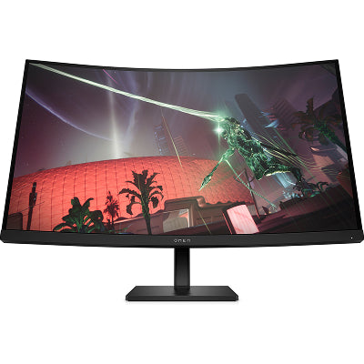 HP OMEN 32c QHD Curved Gaming Monitor - 31.5" 2560 x 1440 QHD 400-nit 165Hz AG, VA, 2x HDMI/DisplayPort/Audio Jack, height adjustable/tilt, 1 years