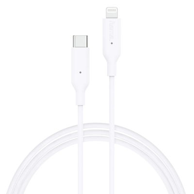 Hama 00183295 Charging/Data Cable, USB Type-C to Lightning 1m, White