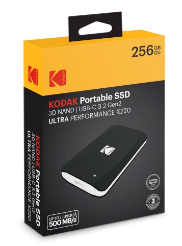 Kodak SSD 3.2Gen2 X220 256GB Portable EKSSD256GX220K