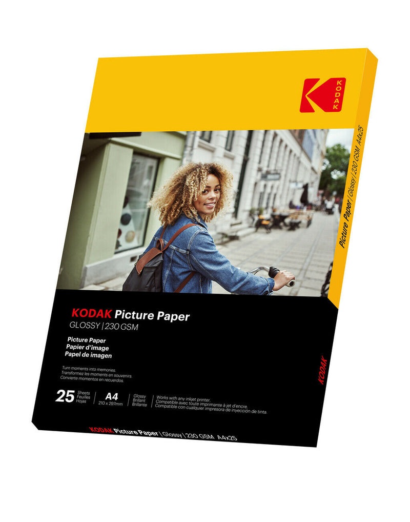 Бумага для фотографий Kodak, 230 г, глянцевая, 11,8 мил, A4x25 (9891266)