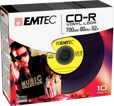 Emtec CD-R 700MB 52x Vinyl Look 10 pcs