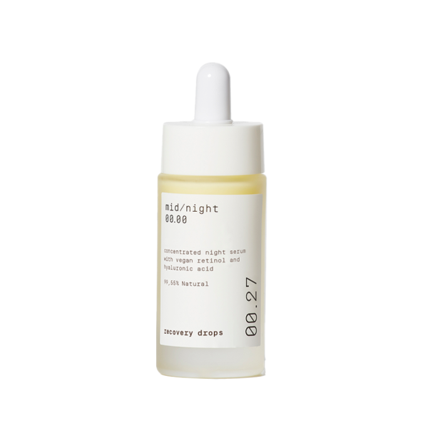 Mid/night 00.00 00.27 Recovery Drops Naktinis veido serumas su retinoliu, 30ml