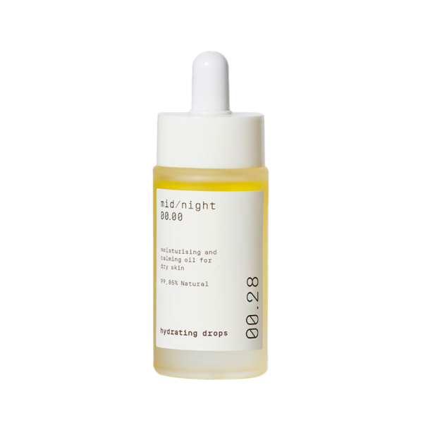 Mid/night 00.00 00.28 Hydrating Drops Drėkinamasis veido aliejus, 30ml