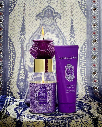La Sultane de Saba Candle Udaipur Candle Musk Incense Vanilla Fragrance - musk incense vanilla scented candle 165 g