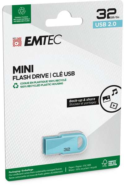 Emtec USB2.0 D250 32GB Mini Blue