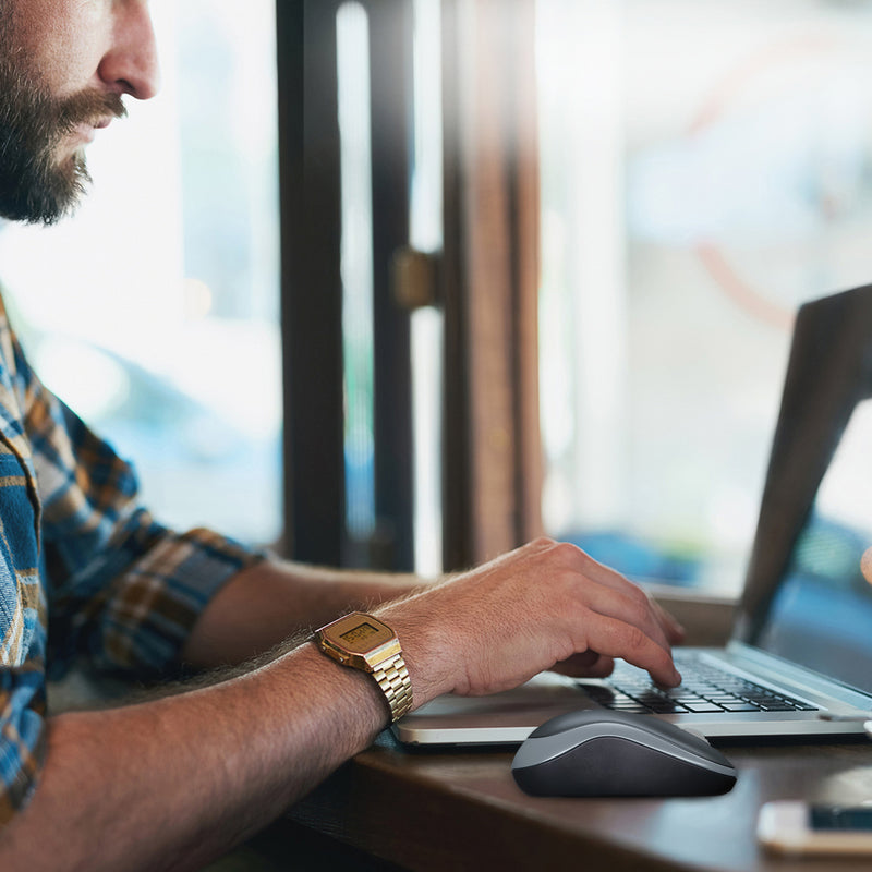 LOGITECH M185 cordless Notebook Mouse USB black grey