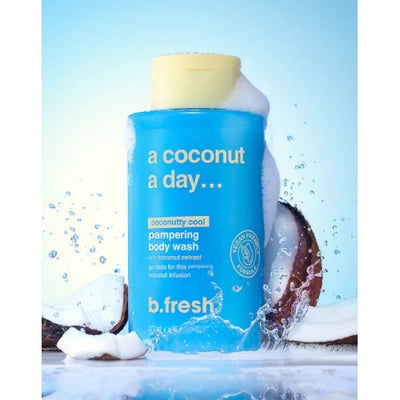 b.fresh A Coconut A Day Pampering Body Wash Kokosų aromato kūno prausiklis, 473ml