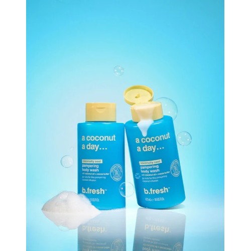 b.fresh A Coconut A Day Pampering Body Wash Kokosų aromato kūno prausiklis, 473ml
