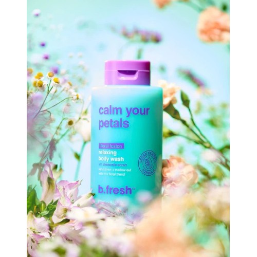 b.fresh Calm Your Petals Relaxing Body Wash Atpalaiduojantis kūno prausiklis, 473ml