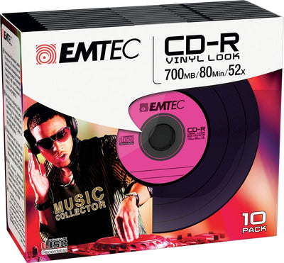 Emtec CD-R 700MB 52x Vinyl Look 10 pcs