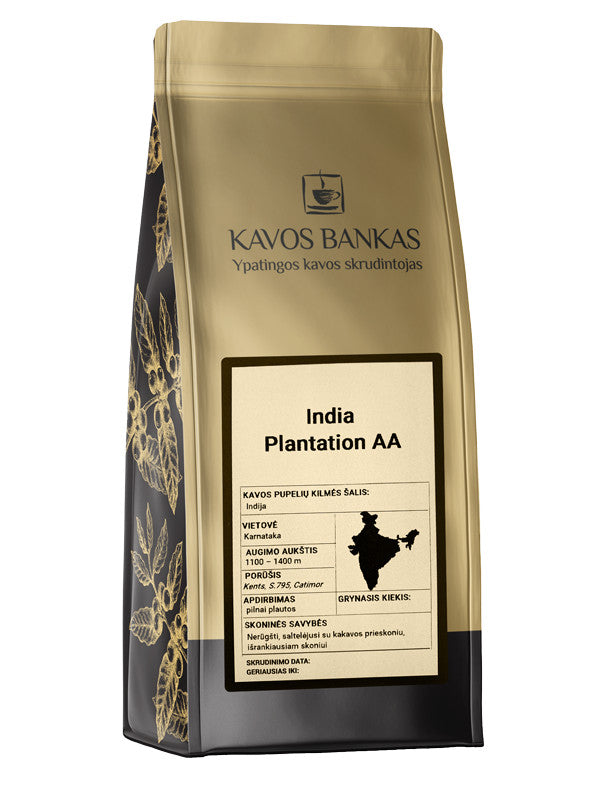 Kavos Bankas India Plantation AA Kavos pupelės 500 g