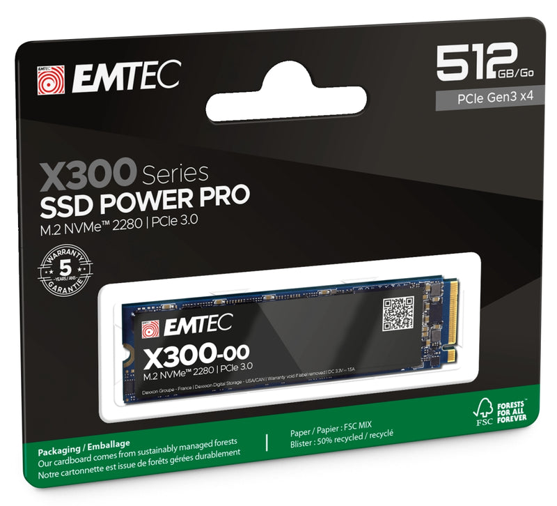 Emtec SSD M2 NVME X300 512GB Power Pro