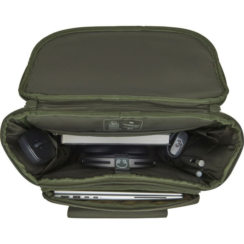 Модульный рюкзак HP 15,6, «3 в одном» (сумка, рюкзак, чехол), водостойкий, со сквозным подключением кабеля, емкость 27 литров — темно-оливково-зеленый