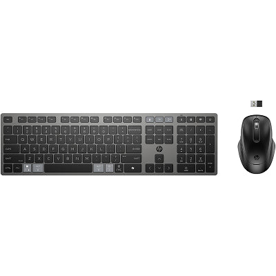 HP 725 Wireless Mouse Keyboard Combo - Multi-Device, Dual-Mode, Programmable, Rechargeable, 4000 dpi - Nightfall Black - ENG