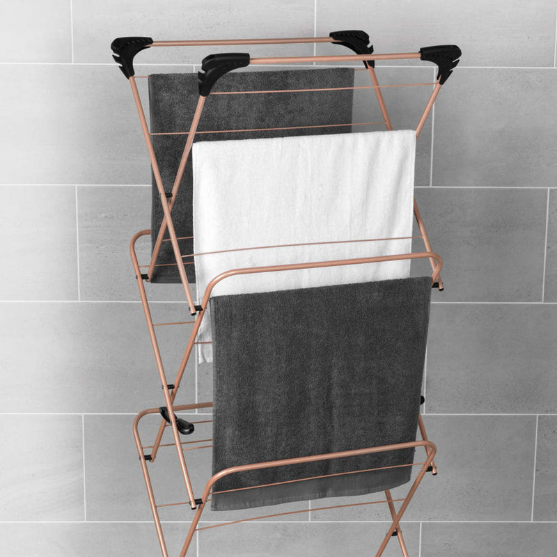Beldray LA0531619ROSEFEU7 3-Tier Clothes Airer - Rose Gold
