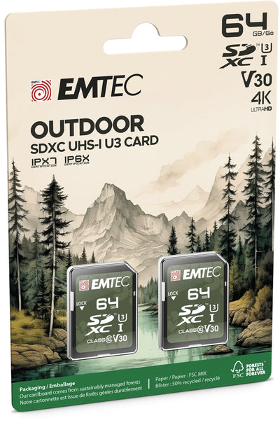 Emtec SD 64GB UHS-I U3 V30 Outdoor 2 pcs