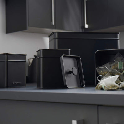 Salter BW126141EU7 Kuro 4-Piece Bread Bin & Canister Set