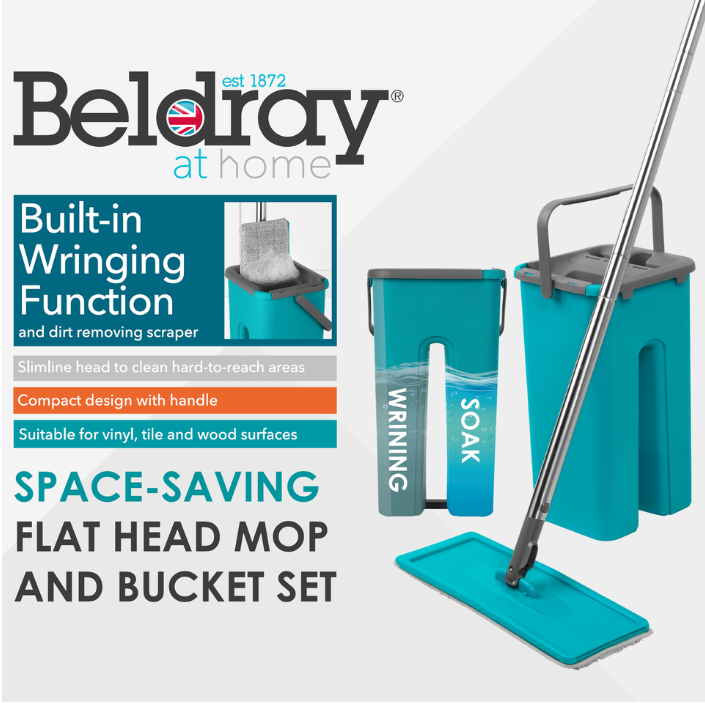 Beldray LA067234FEU7 Flathead Mop & Bucket Set