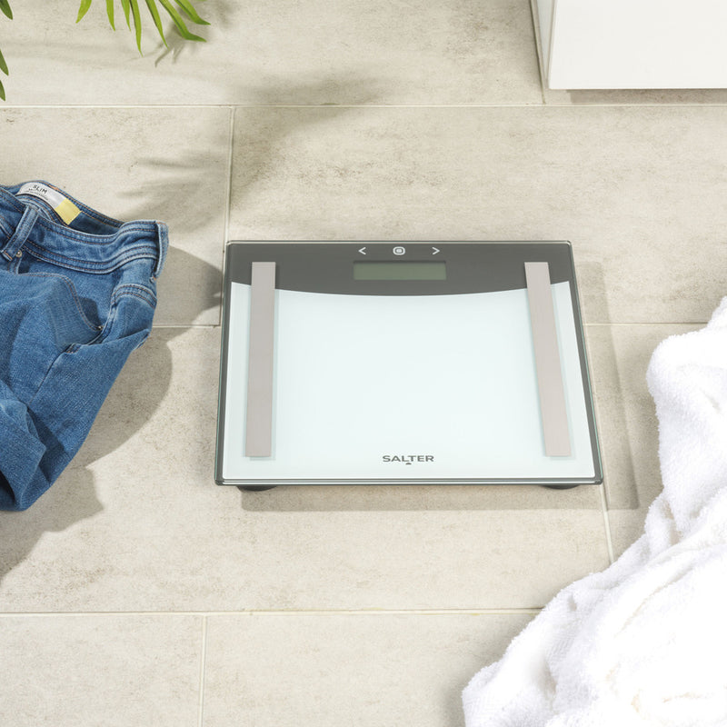 Salter 9137 SVWH3REU16 Silver White Glass Analyser Scale