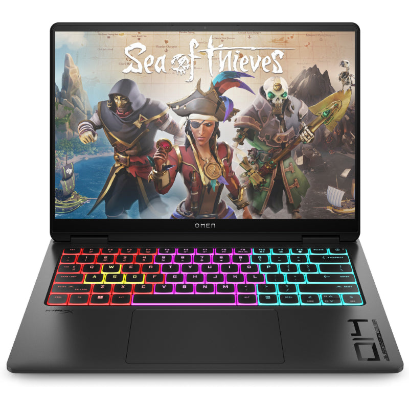 HP OMEN by HP Transcend Gaming Laptop 14-fb0001ny - Ultra 7-155H, 16GB, 1TB SSD, 14" 2.8K 400-nit 120Hz OLED HDR 500, GeForce RTX 4060 8GB, 1080p IR cam, US RGB backlit keyboard, 71Wh, Shadow Black, Win 11 Home, 1 years