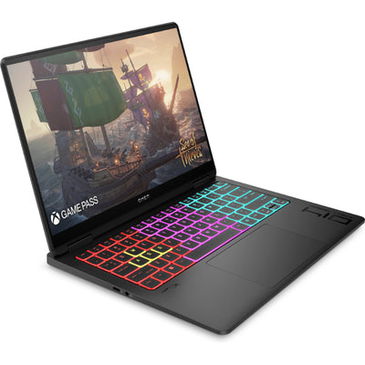 OMEN by HP Transcend Gaming Laptop 14-fb0001ny - Ultra 7-155H, 16GB, 1TB SSD, 14" 2.8K 400-nit 120Hz OLED HDR 500, GeForce RTX 4060 8GB, 1080p IR cam, US RGB backlit keyboard, 71Wh, Shadow Black, Win 11 Home, 1 years