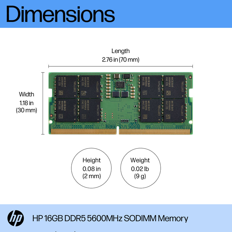HP 16GB 5600MHz DDR5 SODIMM RAM Memory for HP Notebooks / G11 compatible