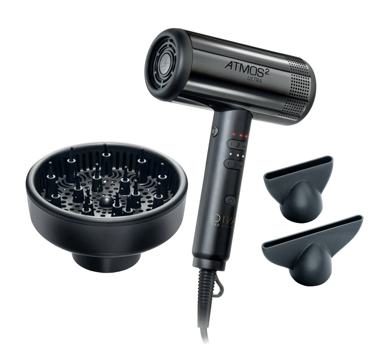 DIVA PRO STYLING Atmos 2 Ultra Hair dryer with patented motor and design + gift/surprise