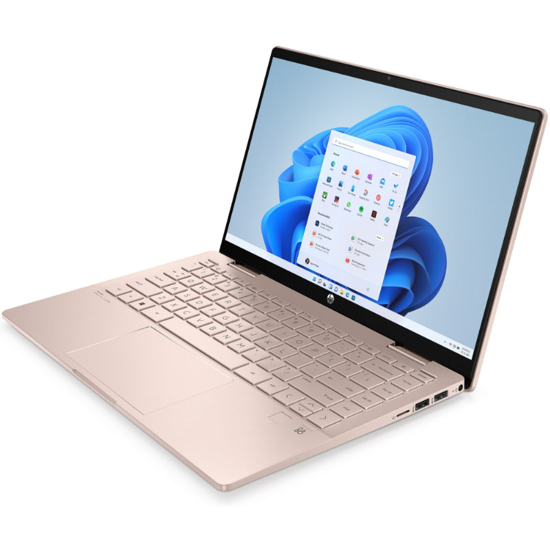 HP Pavilion x360 2-in-1 Laptop 14-ek2000ny - i5-120U, 16GB, 512GB SSD, 14" FHD 300-nit Touch, 5MP cam, FPR, US backlit keyboard, 43Wh, Pale Rose Gold, Win 11 Home, 1 years