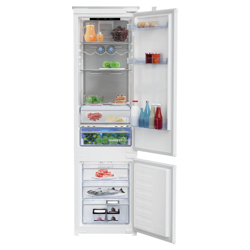 BEKO Refrigerator BCNA306E5ZSN Built In, 193.5cm, Energy class D, HarvestFresh, Neo Frost, Metal Wall 