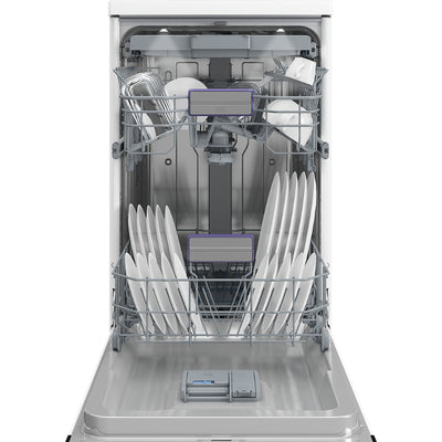 Отдельностоящая посудомоечная машина BEKO BDFS26120WQ, Класс энергопотребления E, Ширина 45 см, 6 программ, Инверторный двигатель, Третий ящик, Белый 