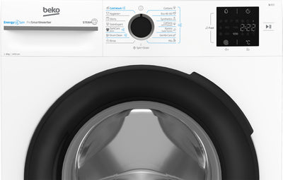 BEKO Washing machine BM3WFSU38413WB, 8 kg, Energy class A, 51.8 cm, 1400 rpm, Inverter motor