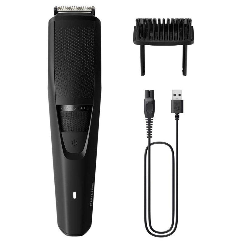 Philips Beardtrimmer series 3000 Триммер для бороды BT3234/15, точная настройка 0,5 мм, 60 минут автономной работы/1 час зарядки