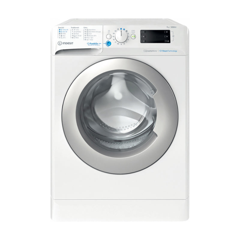 INDESIT Washing Machine BWE 71295X WSV EE, 7 kg, 1200rpm, Energy class B, Depth 57.5cm, White/Damaged package