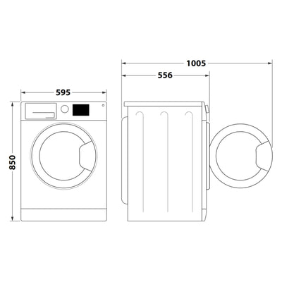 INDESIT Washing Machine BWE 71295X WSV EE, 7 kg, 1200rpm, Energy class B, Depth 57.5cm, White/Damaged package