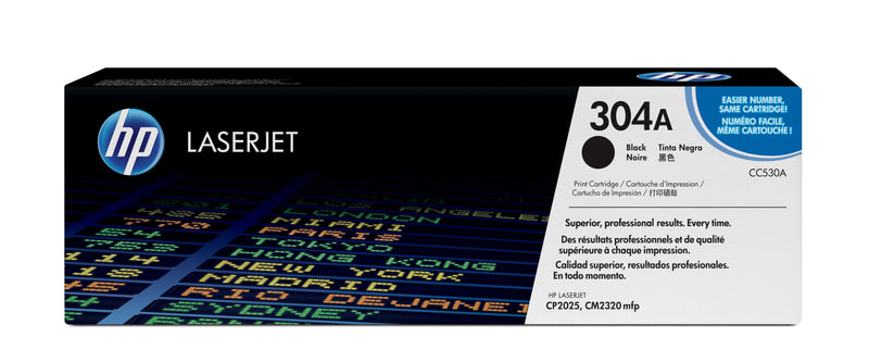 HP 304A Black Laser Toner Cartridge, 3500pages, for HP Color LaserJet CP2025, CM2320