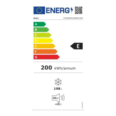 BEKO Freezer box CF200EWN, Energy class E, 198L, Width 90.5 cm, Height 84.5 cm, White