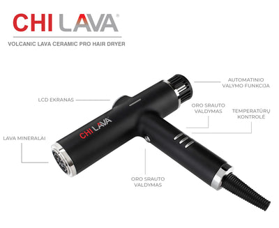 CHI LAVA PRO hair dryer with CHI LAVA ceramic and volcanic lava technology