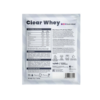 VPLAB CLEAR WHEY Baltymų izoliatas 25 g - Juodieji serbentai