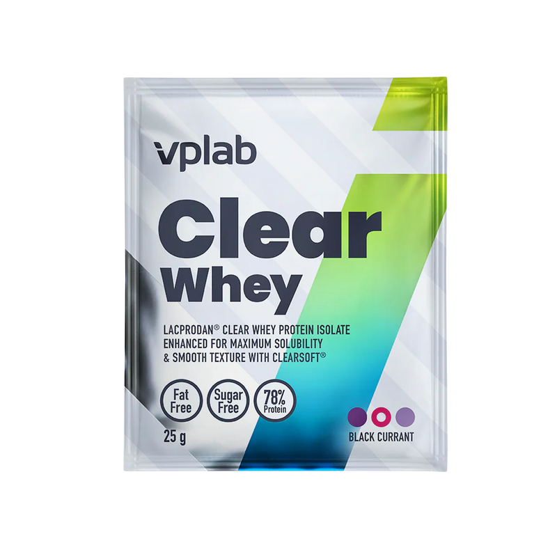VPLAB CLEAR WHEY Baltymų izoliatas 25 g - Juodieji serbentai