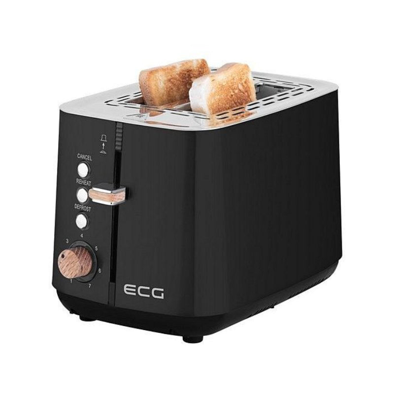 ECG ST 2768 Timber Black Toaster 7 уровней интенсивности нагрева, функции размораживания и разогрева. 