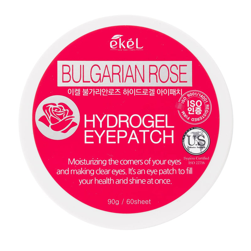 EKEL Bulgarian Rose Hydrogel Eyepatch paakių padeliai su Bulgarijos rožių ekstraktu, 90 g. / 60 vnt.