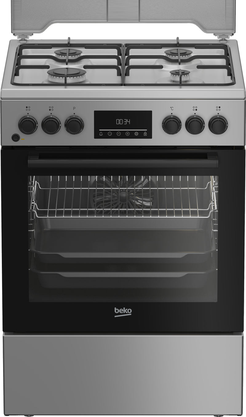 BEKO Cooker FBM62320SDS, Width 60 cm, A, Gas/Electric, LED screen
