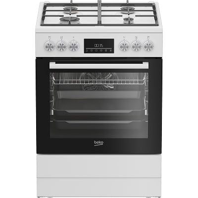 BEKO Cooker FBM62330GWDTN, Width 60 cm, A, Gas/Electric, LED screen