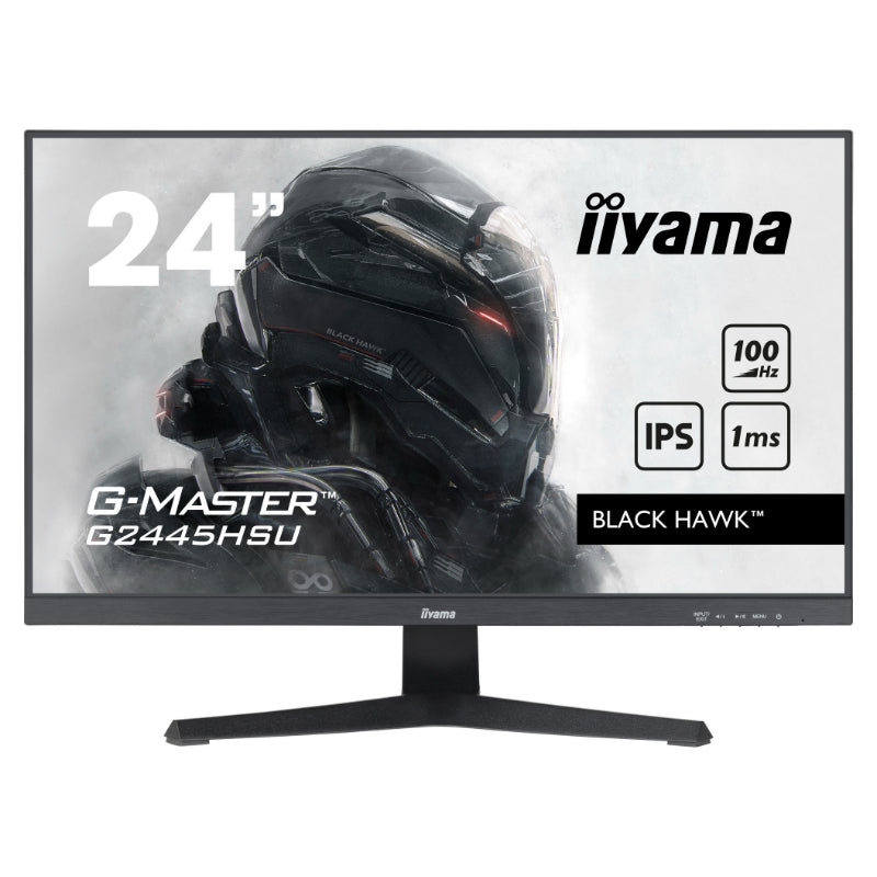 24-дюймовый ETE IPS Gaming, G-Master Black Hawk, FreeSync, 1920x1080 при 100 Гц, 250 кд/м², HDMI, DisplayPort, MPRT 1 мс, динамики, USB-HUB 2x2.0,