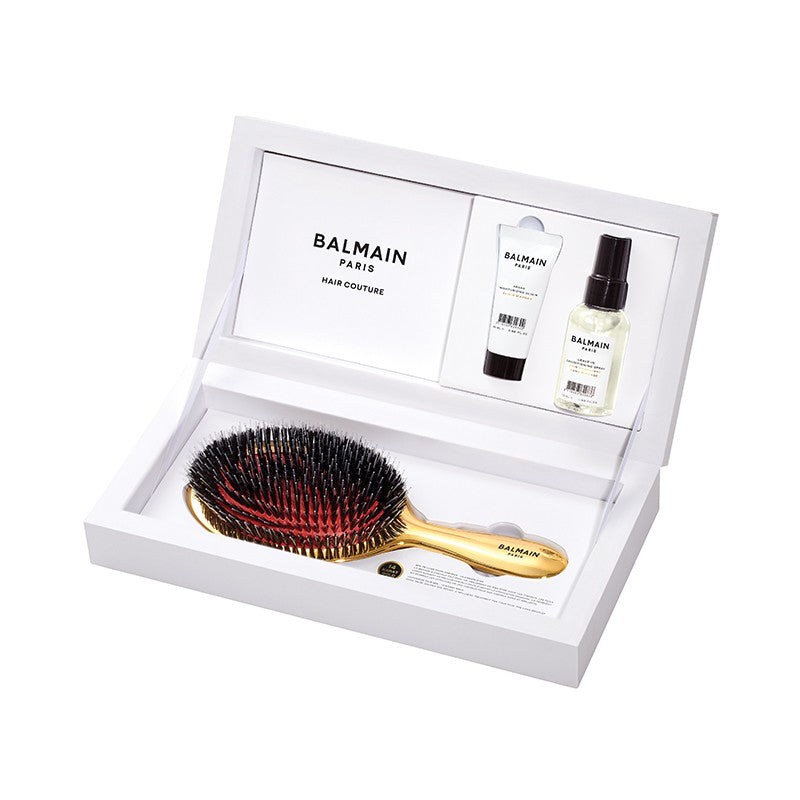 BALMAIN HAIR set / Golden Spa Brush 14K Gold + gift 85 eur Balmain bag