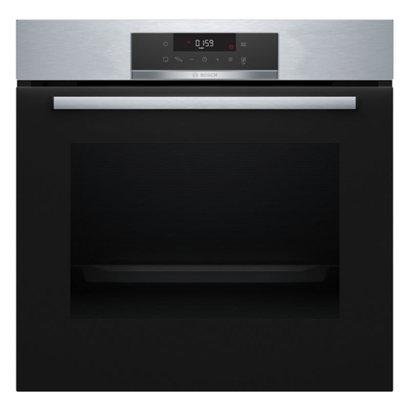 BOSCH Oven HBA171BS1S, Width 60 cm, A, PyroClean, 7 heating modes, LED white touch display, Inox
