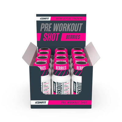 ICONFIT gėrimas (shot'as) prieš treniruotę (60 ml) - Uogų